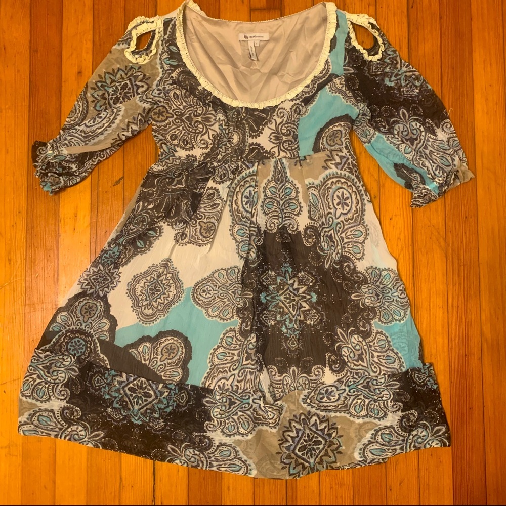 BCBGeneration Paisley Babydoll Dress